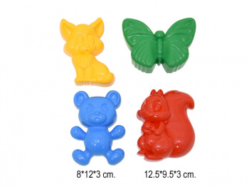 Песочный набор арт. 1166 Формочки "Животные" 4 шт. в сет.