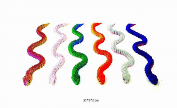 Фигурка 3Д арт. HC-15 Змея цвета микс подвижная в пак._