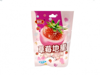 Конфета арт. 080699-1 Жевательные бобы "Клубника" 30 г 20 шт. упаковка'*#,