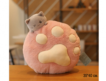 им Лапка арт. 24815-53-209 Подушка с кошкой цвета микс в пак.)