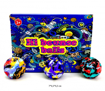 Антистресс арт. 35-2-805 Мяч "Метеорит" разноцветный микс (12 шт.) шоубокс_