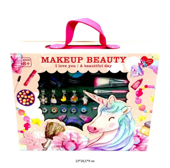 Набор косметики арт. LD6061-1 "Единорог" с шармами для плетения брасетов в кор._