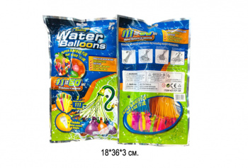 Возд. шар арт. V21-3A Водяные бомбочки 3 связки по 37 шт в пак.• /200 шт./