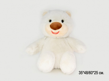 им Медведь арт. 18137-4-209 Норковый белый коричневый нос 48/60 см в пак.