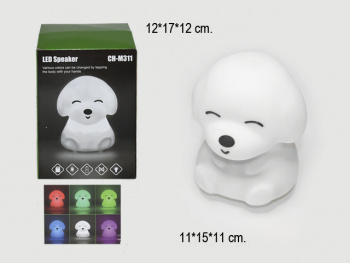 Колонка музыкальная арт. M311 Собака, меняет цвет в кор.