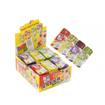 Конфета арт. 300505/300499 Драже кислое Вкусы микс 10,5 г в кейсе 30 шт. в кор.'