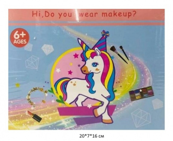 Набор косметики арт. XS25 "Единорог" с шармами для плетения брасетов в кор.~