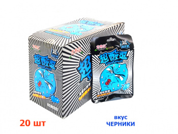 Конфета арт. 577171/ Суперкислая Черника 21 г 20 шт. в кор.*, Конфета арт. 577171/ Суперкислая Черника 21 г 20 шт. в кор.*,