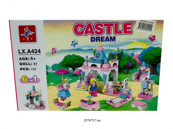 Конструктор арт. LXA424 Для девочек Замок мечты 131 дет. в кор.• Конструктор арт. LXA424 Для девочек Замок мечты 131 дет. в кор.•