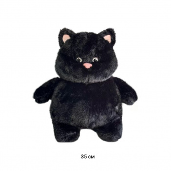 им Кошка арт. 240315-13-2 240920-5-2 240718-2-2-209 Толстячок черный 35 см в пак.)