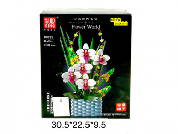 Конструктор арт. 10025 Цветы 1158 дет. в кор._