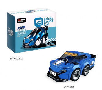 Конструктор арт. 26006 Автомобиль инерц. 113 дет. в кор.•