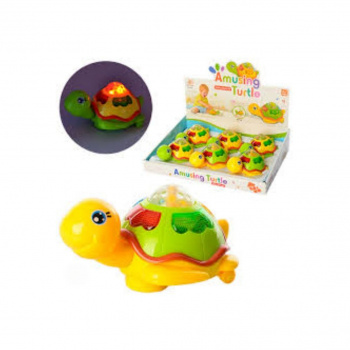 Черепаха арт. 0615 На бат. свет, звук, 13 см (6 шт.) шоубокс_