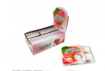 Жевательная резинка арт. 557250/557243 С начинкой "Персик" 13,5 г 30 шт. в кор.',