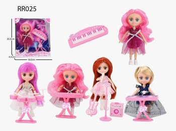 Кукла арт. RR025 Рок-звезда Набор 1шт. с аксессуарами в кор. 20,3*4,5*18