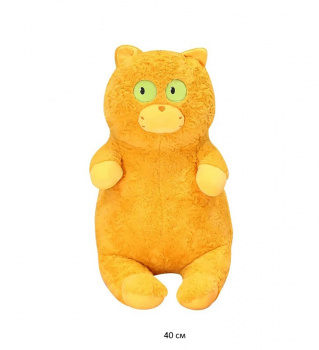 им Кошка арт. 230228-2-2 Толстячок рыжий глаза зеленые 40 см в пак.)