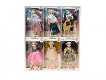 Кукла арт. 37457-1 Модница шарнирная в ассортименте 1 шт. в кор. (6 шт.) шоубокс•