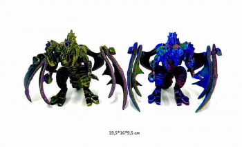 Фигурка 3Д арт. LK3496-32D Дракон с рогами, крыльями цвета микс подвижная в пак._