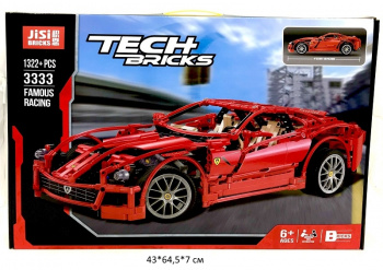 Конструктор арт. 3333 Автомобиль 1322 дет. в кор._/6 шт./