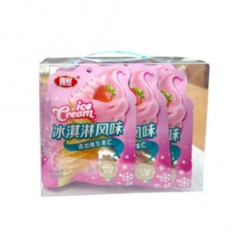 Конфета арт. 081313-2 Жевательные бобы "Клубничное мороженое" 28 г 20 шт. в кор./'#