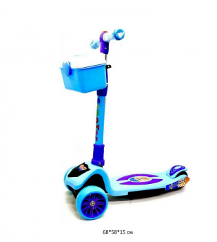 Самокат арт. 9580 3-х колесный с корзинкой_ Самокат арт. 9580 3-х колесный с корзинкой_