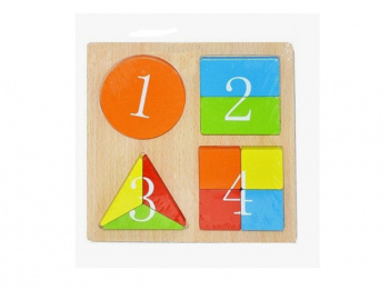 Деревянная игрушка арт. 92-26 Сортер фигуры Геометрия в пленке_