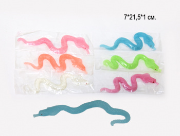 Антистресс арт. 385-807 Лизун Змея цвета микс в пак.