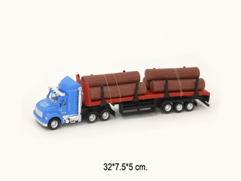 Лесовоз арт. 668-3 с прицепом и дровами инерционный/пакет/ Лесовоз арт. 668-3 с прицепом и дровами инерционный/пакет/