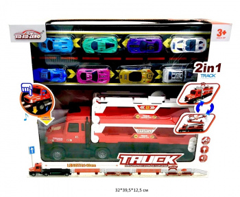 Набор машин арт. 660-S40 Автовоз-трансформер на бат. свет, звук в кор._