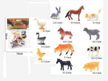 Набор животных арт. 2005-9" Домашние в пакете 14*23*3 Набор животных арт. 2005-9" Домашние в пакете 14*23*3