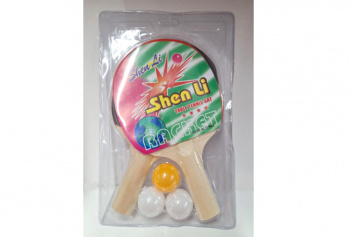 Теннис арт. 54239 Настольный Набор Ракетки, 3 мяча блистер= Теннис арт. 54239 Настольный Набор Ракетки, 3 мяча блистер=