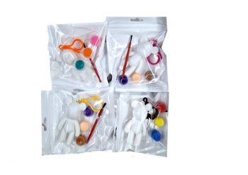 Брелок арт. 80830 Набор для творчества с кистью и красками Медведь в пак. 