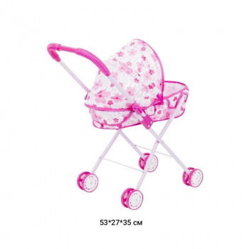 Коляска арт. 8628-7 Для кукол металл в пак. 53*27*35