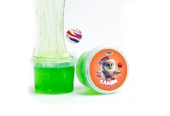 Слайм "Стекло" 90 гр Зеленый Мяч-Прыгун