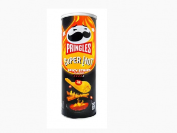 Чипсы арт. 300778 Pringles супер острые 110 г в черной банке,* Чипсы арт. 300778 Pringles супер острые 110 г в черной банке,*