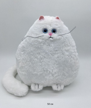 им Кошка арт. 05724-1-209 Пушистик капелька белый 50 см в пак.)