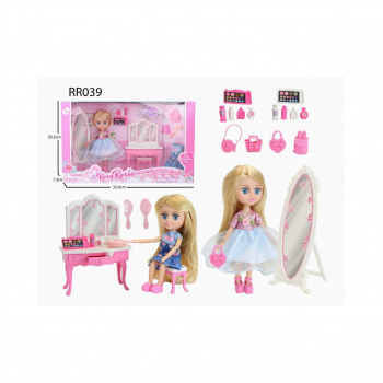 Кукла арт. RR039 Модница с аксессуарами в кор. 33*7,3*20,3
