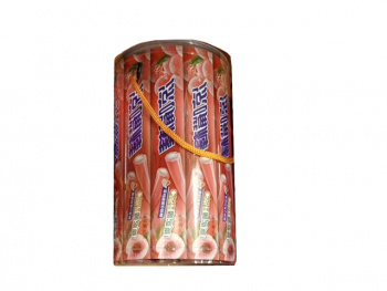 Конфета арт. 002152/002381-3 Жевательная Трубочка-тянучка с начинкой Персик 16 г 40 шт. в банке#'*