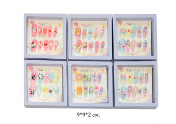 Набор для маникюра арт. FR-09-209 Ногти накладные "Звери" ассорти 1шт. в кор. (12шт.) упаковка