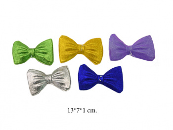 Бабочка карнавальная арт. 10502 Блестящая на резинке цвета микс 1 шт.