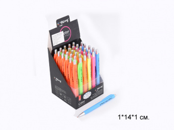 кц_Ручка гелевая арт. YL25049 Автомат 1 шт. цвет микс (36 шт.) шоубокс