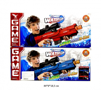 Пистолет водн. арт. 2301 "Автомат" с прицелом цвета микс в кор._