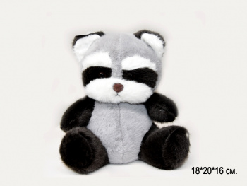 им Енот арт. YE23815-23-3 Черно-серый сидит 20 см в пак.) им Енот арт. YE23815-23-3 Черно-серый сидит 20 см в пак.)