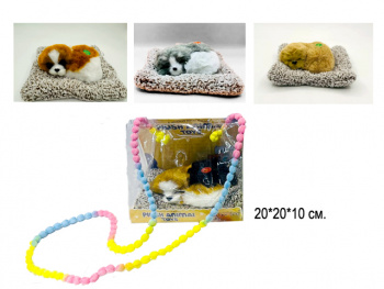 им Собака арт. 40710-1 На лежанке цвета микс в прозрачной сумке•