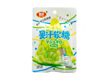 Конфета арт. 081405-4 Жевательные бобы "Лайм" 35 г 20 шт. в прозрачной кор.'