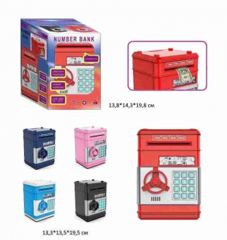 Сейф арт. 881506-805 Копилка цвета микс в кор.)_ Сейф арт. 881506-805 Копилка цвета микс в кор.)_