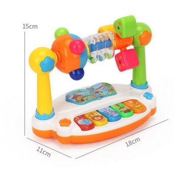 Пианино арт. 2008B Развив. на батар. свет, звук в кор.)