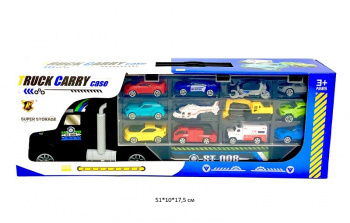 Набор машин арт. P858-A Автовоз со спецтранспортом в кор._ Набор машин арт. P858-A Автовоз со спецтранспортом в кор._