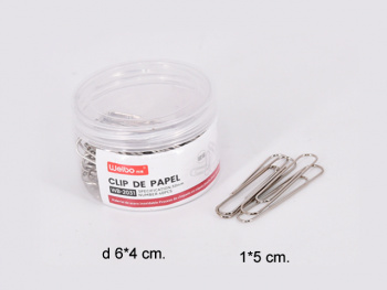 кц_Скрепки канц. арт. WB-2032 Металл 30мм Набор 150 шт. в банке кц_Скрепки канц. арт. WB-2032 Металл 30мм Набор 150 шт. в банке