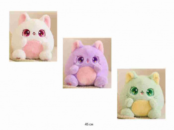 им Кошка арт. YE241223-4 Толстячок круглые лапки звезда в глазах 45 см цвета микс в пак.)